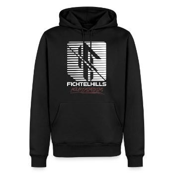 Fichtelhills VTT VTT - Sweat à capuche Premium bio Homme - noir - Devant - Nico (187cm)
