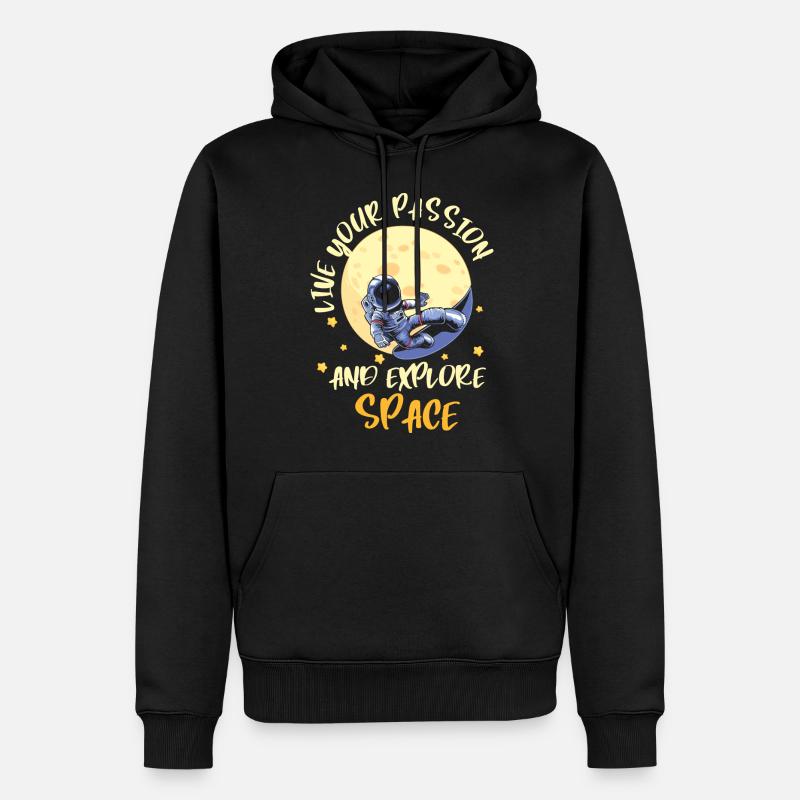 Navette spatiale Weightless Star Planet - Sweat à capuche Premium bio Homme - noir