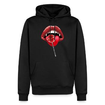 TRICK OR TREAT - Sweat à capuche Premium bio Homme - noir - Devant - Nico (187cm)