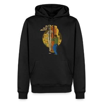 THE FLYING MUMMY - Sweat à capuche Premium bio Homme - noir - Devant - Nico (187cm)