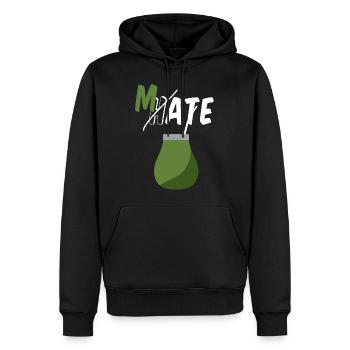 Don't hate, drink Mate - Men’s Premium Organic Hoodie - black - Front - Nico (187cm)