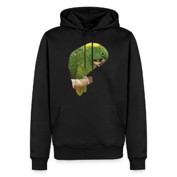 Der Gelbnackenpapagei - Männer Premium Bio Hoodie - Schwarz - Vorne - Nico (187cm)
