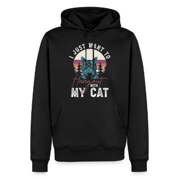 Katzen Haustier Tiger Katzenlady - Männer Premium Bio Hoodie - Schwarz - Vorne - Nico (187cm)