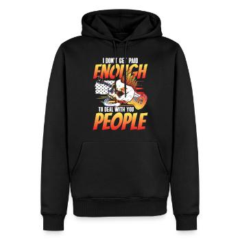 Sarcasm Humor Misanthrope Irony - Men’s Premium Organic Hoodie - black - Front - Nico (187cm)