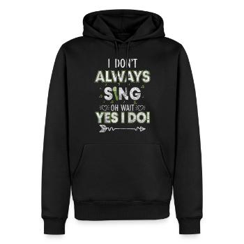 Singen Leidenschaft Noten Mikrofon - Männer Premium Bio Hoodie - Schwarz - Vorne - Nico (187cm)