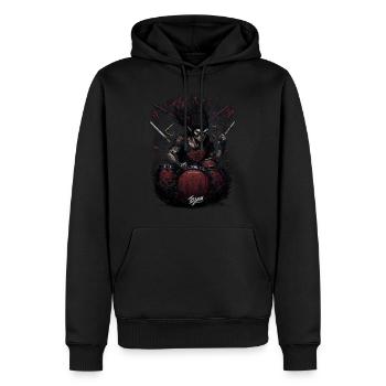 um baterista - Sweat à capuche Premium bio Homme - noir - Devant - Nico (187cm)