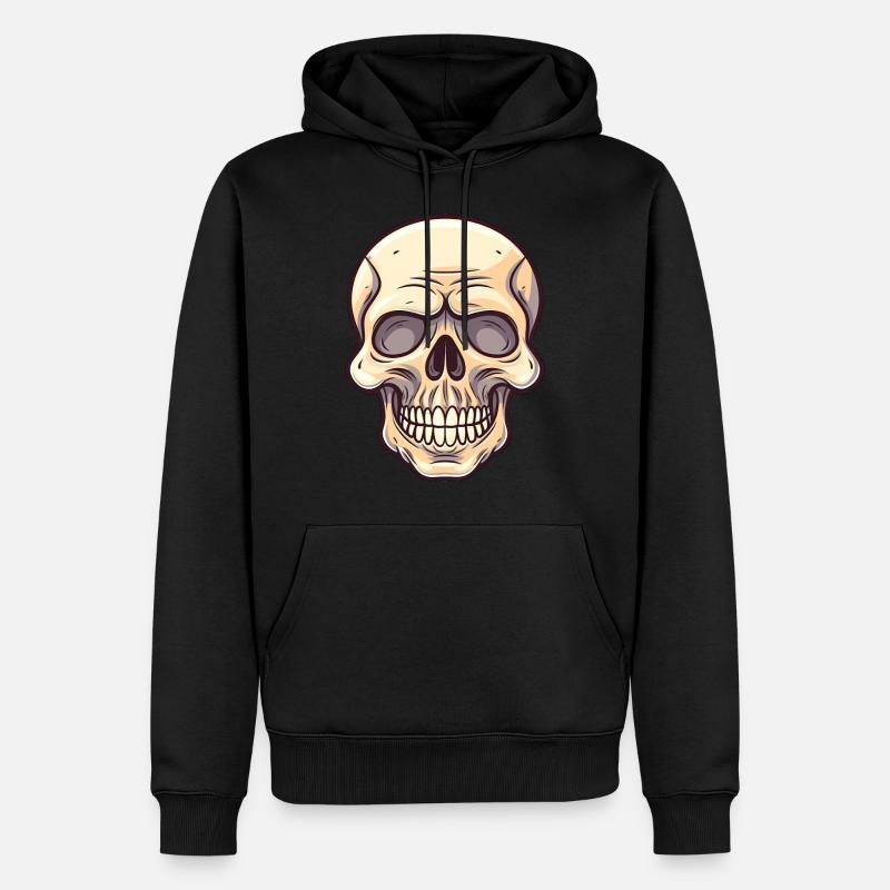 Totenkopf - Männer Premium Bio Hoodie - Schwarz