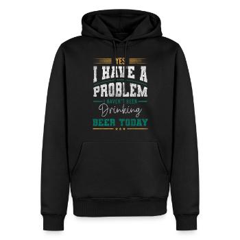 Probleme Spaß Spruch Cool - Männer Premium Bio Hoodie - Schwarz - Vorne - Nico (187cm)