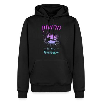 Spruch für Taucher, Diving - Männer Premium Bio Hoodie - Schwarz - Vorne - Nico (187cm)