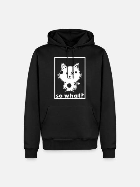 So wath? Funny Cat - Men’s Premium Organic Hoodie - black