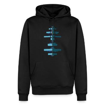 Wolkenkratzer am Fluss - Männer Premium Bio Hoodie - Schwarz - Vorne - Nico (187cm)