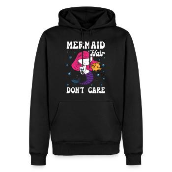 Mermaid Hair Dont Care - Männer Premium Bio Hoodie - Schwarz - Vorne - Nico (187cm)