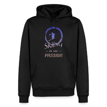skiing - Männer Premium Bio Hoodie - Schwarz - Vorne - Nico (187cm)