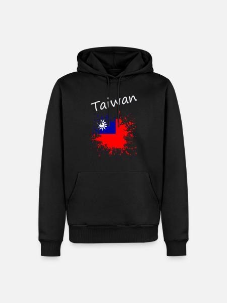 Taiwan - Männer Premium Bio Hoodie - Schwarz
