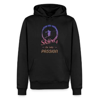 Ski fahren - Skifahren - Ski - Skiing - Männer Premium Bio Hoodie - Schwarz - Vorne - Nico (187cm)