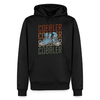 Bottes de cordonnier - Sweat à capuche Premium bio Homme - noir - Devant - Nico (187cm)