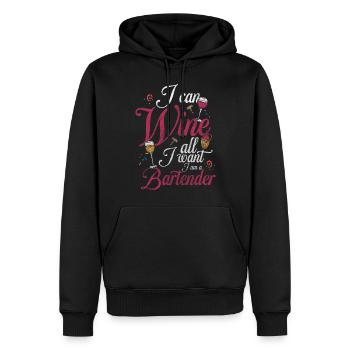 Bar Disco Whisky Barmaid - Sweat à capuche Premium bio Homme - noir - Devant - Nico (187cm)