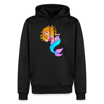 Meerjungfrau - Männer Premium Bio Hoodie - Schwarz - Vorne - Nico (187cm)