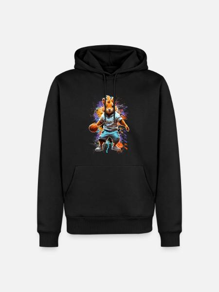 Squirrel Basketball Basketball Player - Men’s Premium Organic Hoodie - black