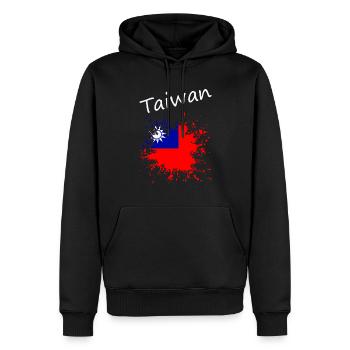 Taiwan - Männer Premium Bio Hoodie - Schwarz - Vorne - Nico (187cm)