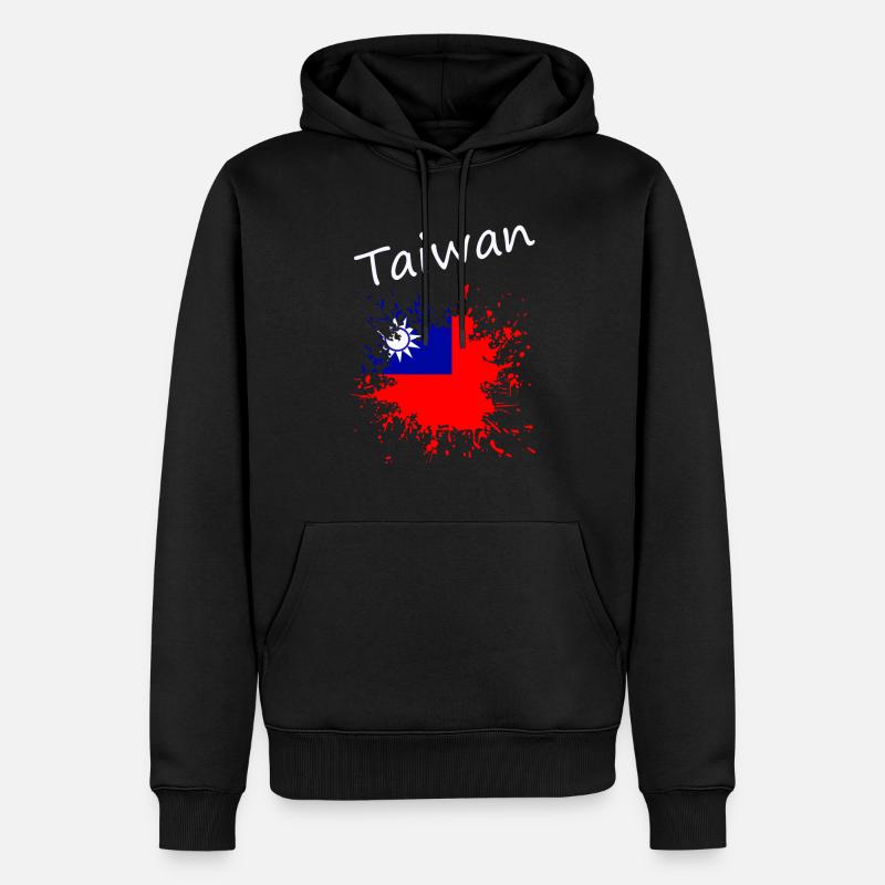 Taiwan - Männer Premium Bio Hoodie - Schwarz
