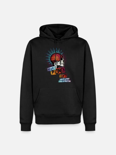 ADHD = NEUROPUNK (combi print) - Men’s Premium Organic Hoodie - black