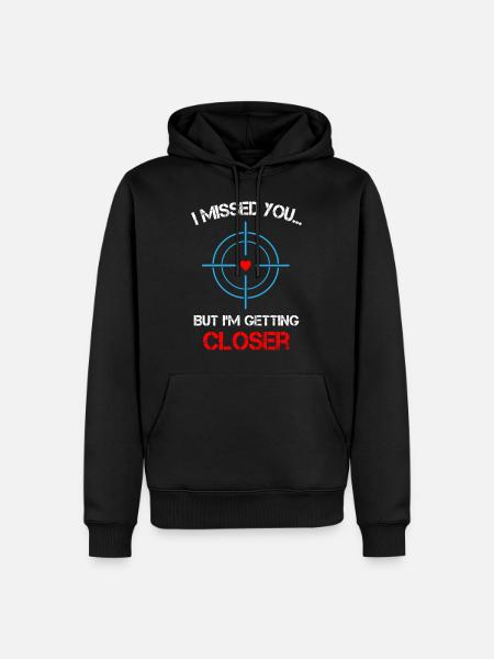 Tu m’as manqué Sniper - Sweat à capuche Premium bio Homme - noir