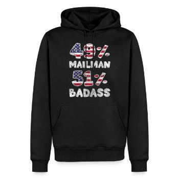 Post Courier Letter Carrier - Men’s Premium Organic Hoodie - black - Front - Nico (187cm)