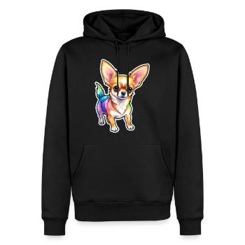 Chihuahua WasserfarbeN - Männer Premium Bio Hoodie - Schwarz - Vorne - Nico (187cm)