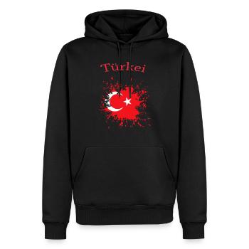 Türkei - Männer Premium Bio Hoodie - Schwarz - Vorne - Nico (187cm)