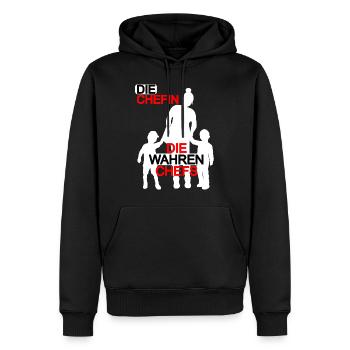 Mutter Sohn Partnerlook Muttertag Mama Söhne - Männer Premium Bio Hoodie - Schwarz - Vorne - Nico (187cm)