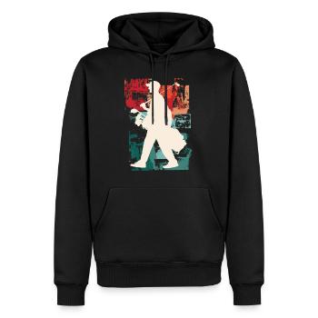 Golf Golfen Golfspieler Sport Hobby Club Vintage - Männer Premium Bio Hoodie - Schwarz - Vorne - Nico (187cm)