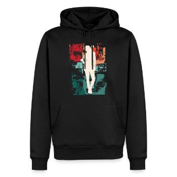 Golf Golfen Golferin Spielerin Sport Hobby Vintage - Männer Premium Bio Hoodie - Schwarz - Vorne - Nico (187cm)