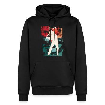 Golf Golfen Golfspieler Sport Hobby Club Vintage - Männer Premium Bio Hoodie - Schwarz - Vorne - Nico (187cm)
