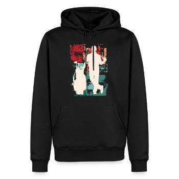 Golf Golfen Golfspieler Sport Hobby Club Vintage - Männer Premium Bio Hoodie - Schwarz - Vorne - Nico (187cm)