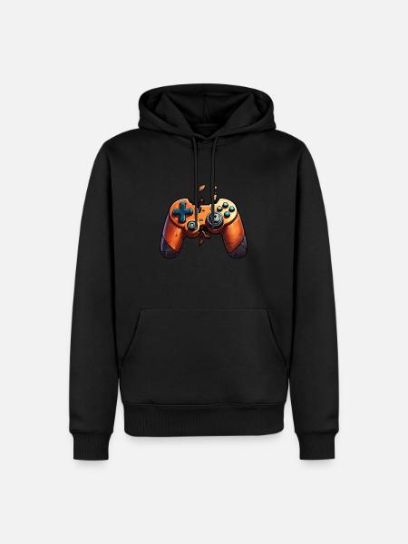 Kaputtes Gamepad, Wut, Gamer-Wut - Männer Premium Bio Hoodie -
