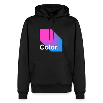 Color - Men’s Premium Organic Hoodie - black - Front - Nico (187cm)