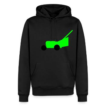 Tondeuses à gazon - Sweat à capuche Premium bio Homme - noir - Devant - Nico (187cm)