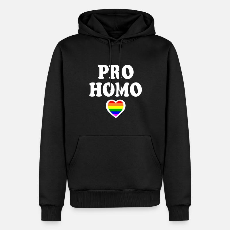 Pro homo - Männer Premium Bio Hoodie - Schwarz
