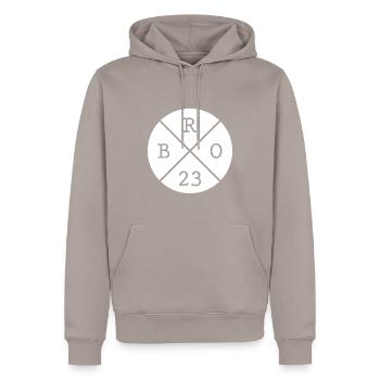 Bruder 2023 Zukünftiger Großer Bruder Geschenk - Männer Premium Bio Hoodie - Taupe - Vorne - Nico (187cm)