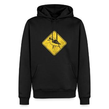 Kookaburra - Männer Premium Bio Hoodie - Schwarz - Vorne - Nico (187cm)