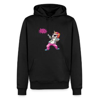 Unicorn Says Party Time - Men’s Premium Organic Hoodie - black - Front - Nico (187cm)