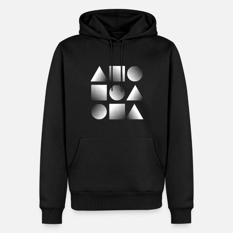 geometrische Formen Geschenk - Männer Premium Bio Hoodie - Schwarz