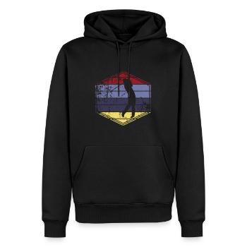 Golf - Männer Premium Bio Hoodie - Schwarz - Vorne - Nico (187cm)