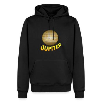 Jupiter - Männer Premium Bio Hoodie - Schwarz - Vorne - Nico (187cm)