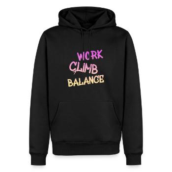 Klettern - Männer Premium Bio Hoodie - Schwarz - Vorne - Nico (187cm)