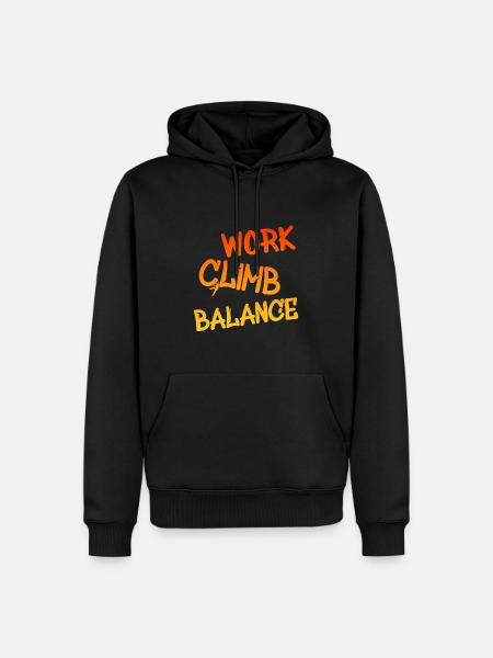 Klettern, Kletterer, Climb - Männer Premium Bio Hoodie - Schwarz