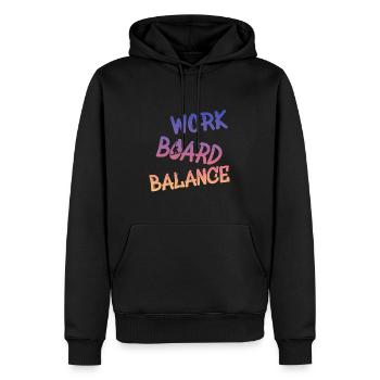 Snowboard, Work Board Balance - Männer Premium Bio Hoodie - Schwarz - Vorne - Nico (187cm)