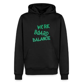 Snowboard, Work Board Balance - Männer Premium Bio Hoodie - Schwarz - Vorne - Nico (187cm)