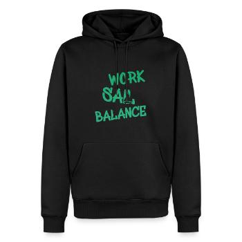 Segeldesign Segelboot Sailing - Männer Premium Bio Hoodie - Schwarz - Vorne - Nico (187cm)